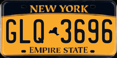 NY license plate GLQ3696