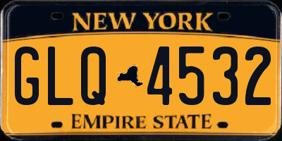 NY license plate GLQ4532