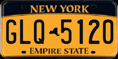 NY license plate GLQ5120