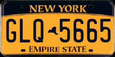 NY license plate GLQ5665