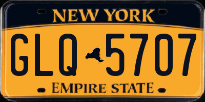 NY license plate GLQ5707