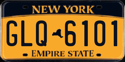 NY license plate GLQ6101
