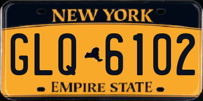 NY license plate GLQ6102