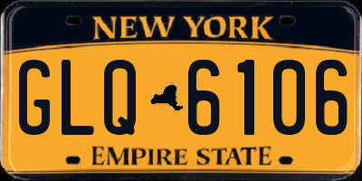 NY license plate GLQ6106