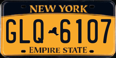 NY license plate GLQ6107