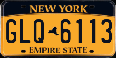 NY license plate GLQ6113