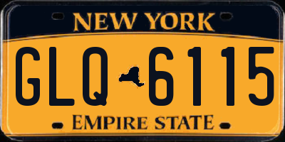 NY license plate GLQ6115
