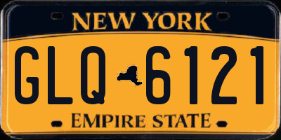 NY license plate GLQ6121
