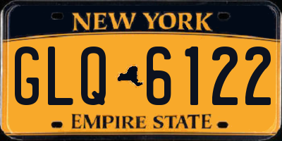 NY license plate GLQ6122