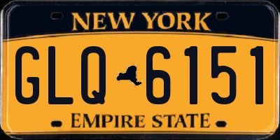 NY license plate GLQ6151