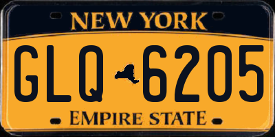 NY license plate GLQ6205
