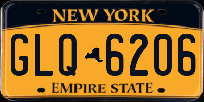 NY license plate GLQ6206