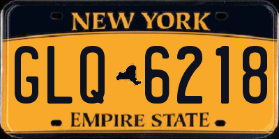 NY license plate GLQ6218