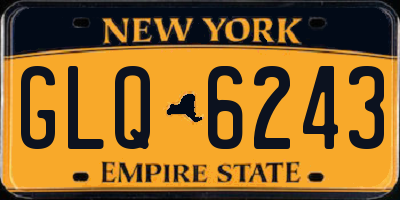 NY license plate GLQ6243