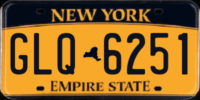 NY license plate GLQ6251