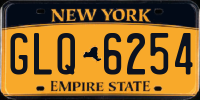 NY license plate GLQ6254