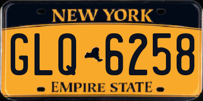NY license plate GLQ6258