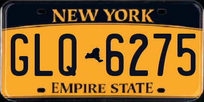 NY license plate GLQ6275