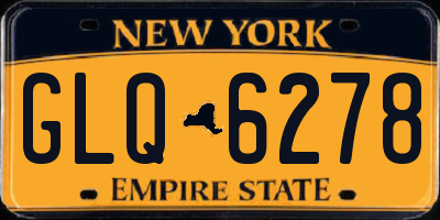 NY license plate GLQ6278
