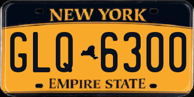 NY license plate GLQ6300