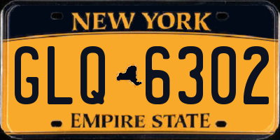 NY license plate GLQ6302