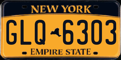 NY license plate GLQ6303