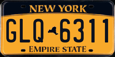 NY license plate GLQ6311