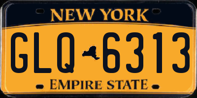 NY license plate GLQ6313