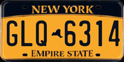NY license plate GLQ6314