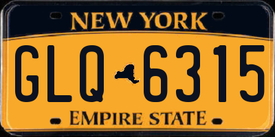 NY license plate GLQ6315