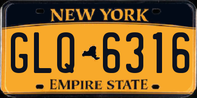 NY license plate GLQ6316