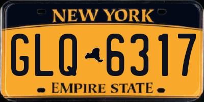 NY license plate GLQ6317