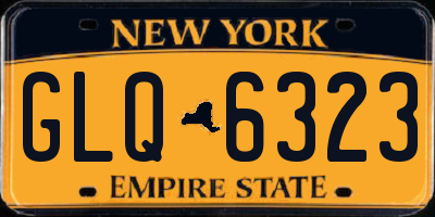 NY license plate GLQ6323