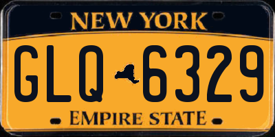 NY license plate GLQ6329