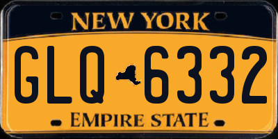 NY license plate GLQ6332