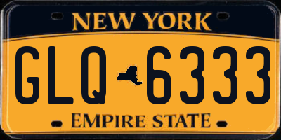 NY license plate GLQ6333