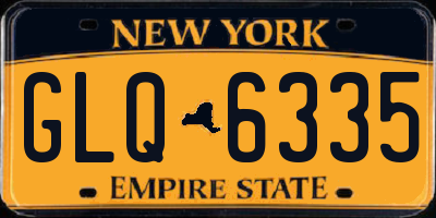 NY license plate GLQ6335