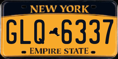 NY license plate GLQ6337