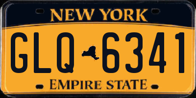 NY license plate GLQ6341
