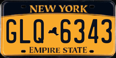 NY license plate GLQ6343