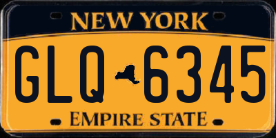 NY license plate GLQ6345
