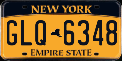 NY license plate GLQ6348