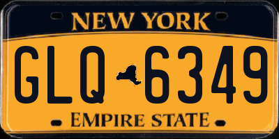 NY license plate GLQ6349