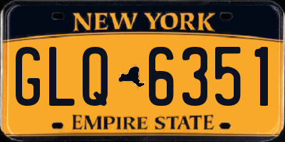 NY license plate GLQ6351