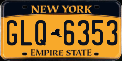 NY license plate GLQ6353