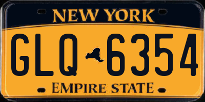 NY license plate GLQ6354