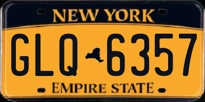 NY license plate GLQ6357