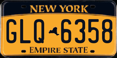 NY license plate GLQ6358