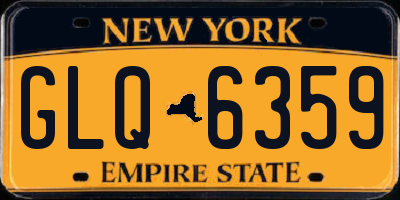 NY license plate GLQ6359