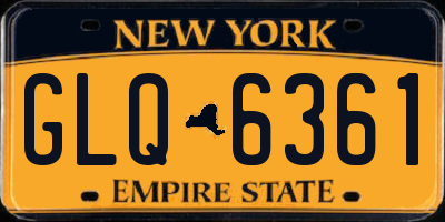NY license plate GLQ6361